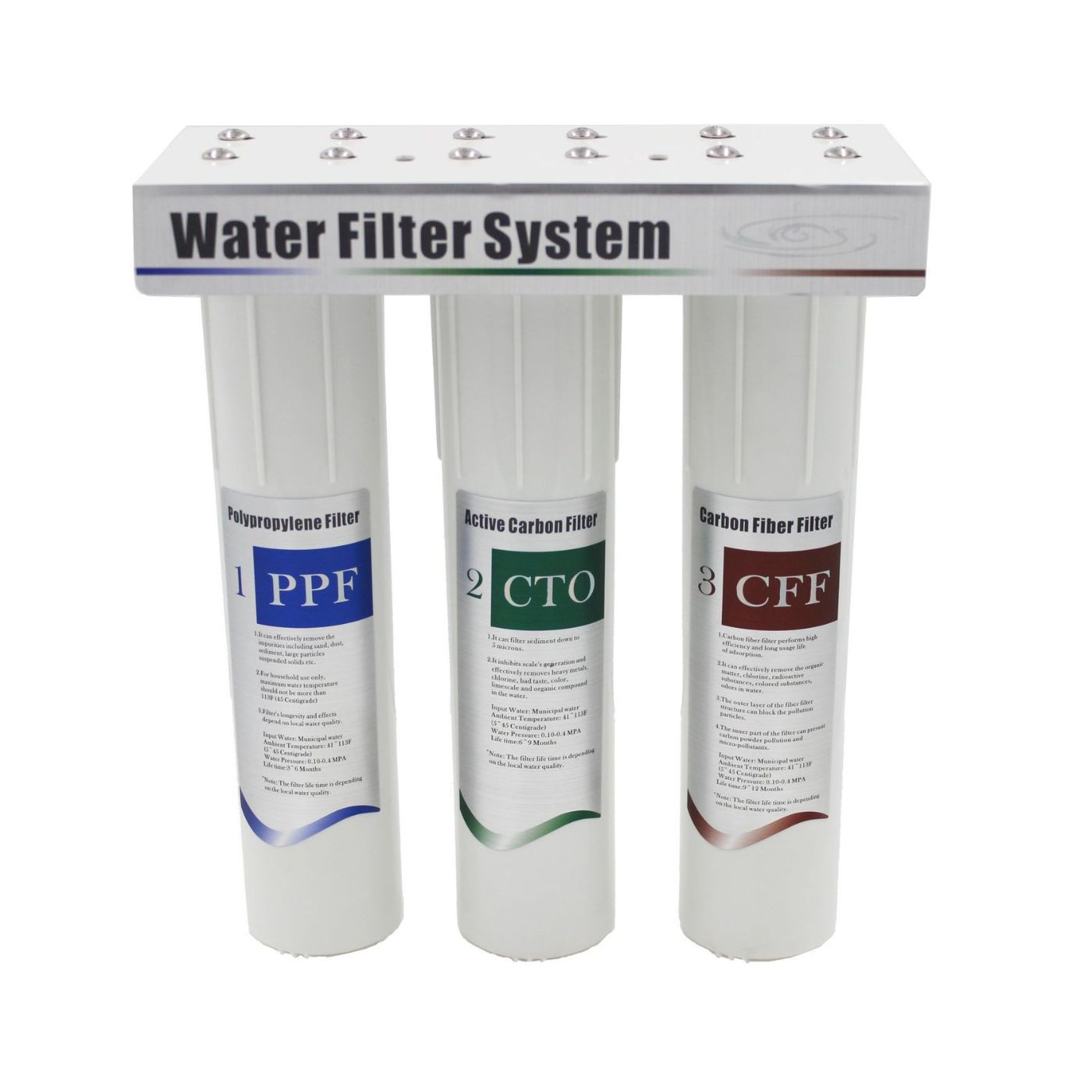 Household Water Purifier Filter Element 3-Point Snap-On Filter Ultrafiltration Water Purifier Activated Carbon Pre-Filter Element