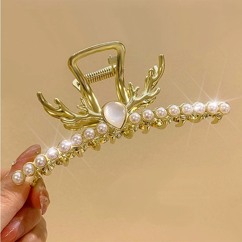 Металлическая аксессуар для волос, заколка, заколка-краб, большой акула для ванной, элегантные шпильки, Южная Корея