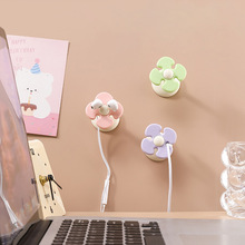 绕线器花朵固线理线器数据线充电线整理收纳耳机固定器免打孔跨境