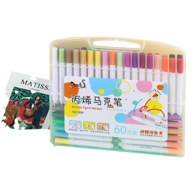 Акриловые маркеры для детей в начале школьного сезона, быстросохнущие штабелируемые цветные ручки для рисования, художественная роспись, креативные кисти для граффити.