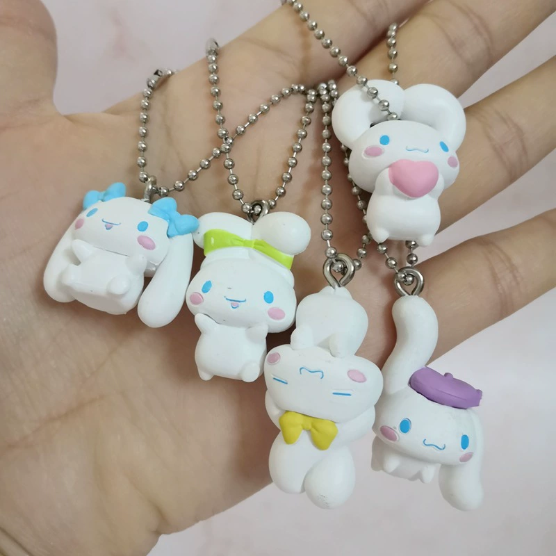 Подвеска-амулет Cinnamoroll DIY с бантом и шариковой цепью, милые мини-аксессуары