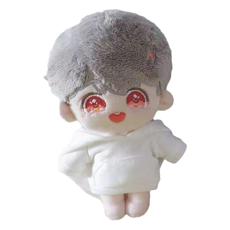 20cm algodón muñeca suéter con capucha muñeca ropa con capucha suéter de color sólido DIY algodón multi-color muñeca ropa