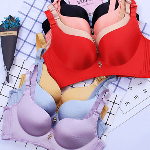 Hong Kong Happy Fox Underwear Women's Wireless Solid Color Sexy Seamless Small Breast Push-Up Bra