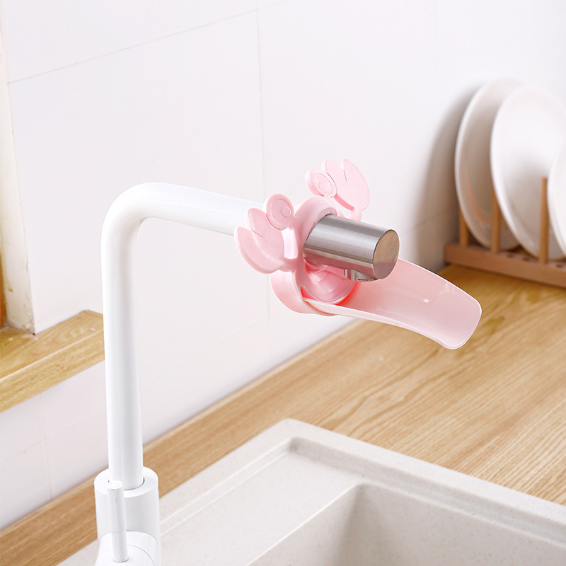 Extension of the Water Faucet with a Spider Crab Shape for Kids to Assist in Washing Hands and Oral Hygiene, Water Guide Channel