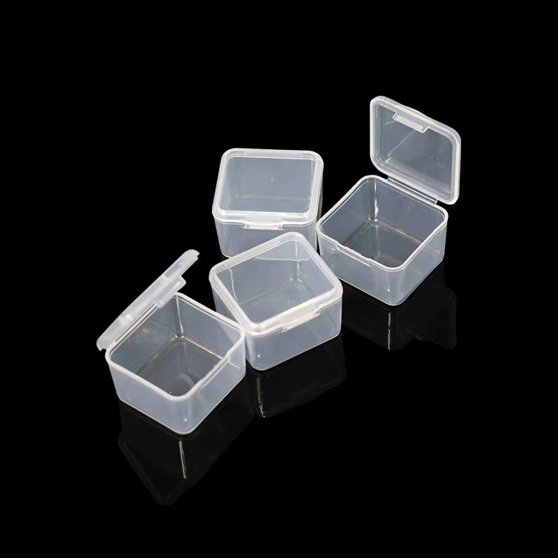 Square plastic storage system, bag accessory, transparent storage box