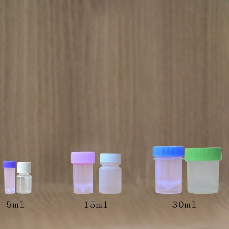 【南昌雨露厂家批发销售】多规格PP材质半透明一次性标本瓶
