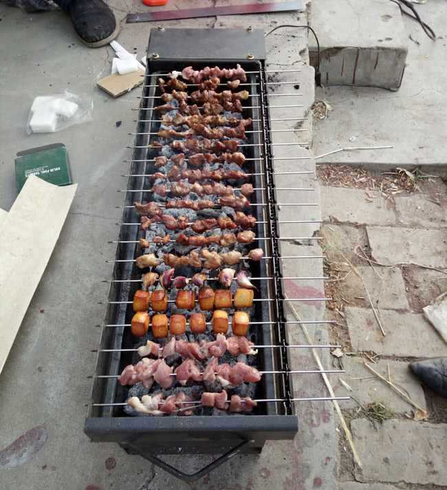 ✅老式全自动木炭旋转烧烤炉烤肉串机饭店碳烤箱电动翻转烧烤架子