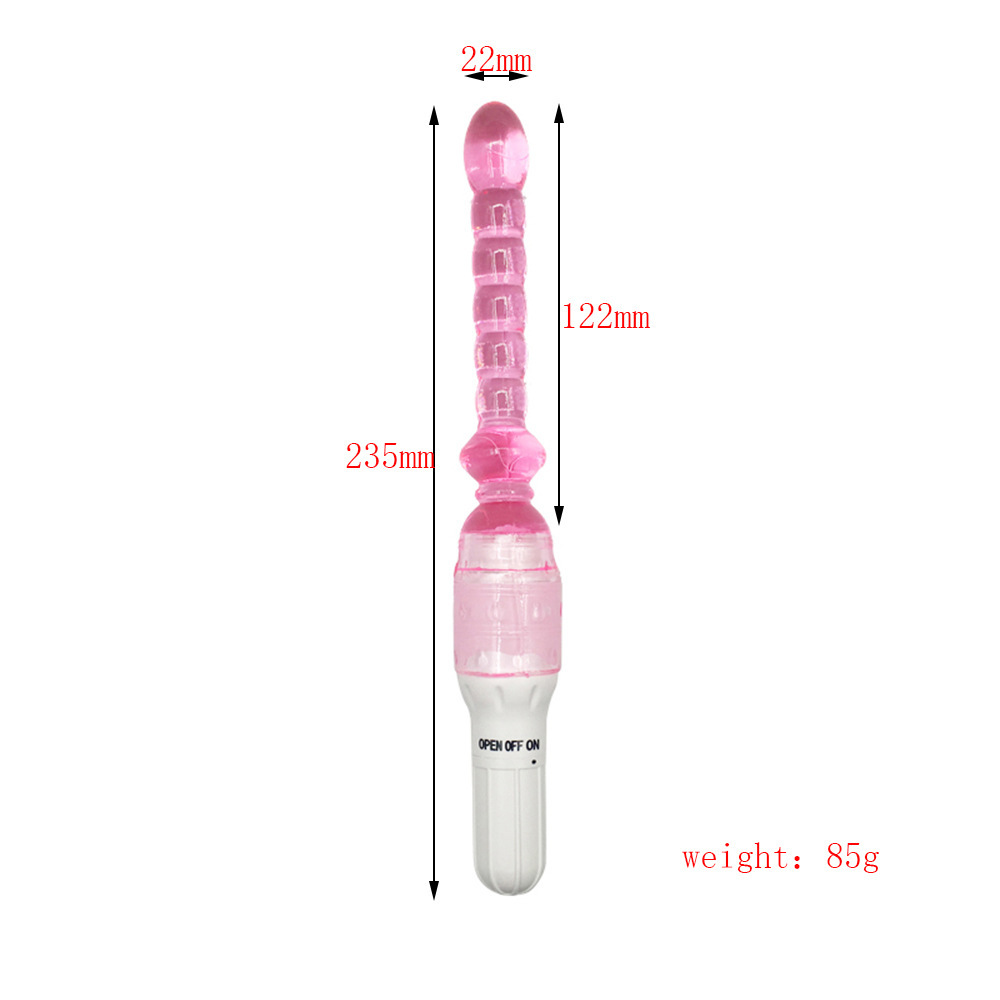 Weiblicher Jelly-Rückenmassage-Flirtstab-Masturbator mit Zugperlen und G-Punkt-Vibrator-Sexspielzeug für Erwachsene_voghion.com