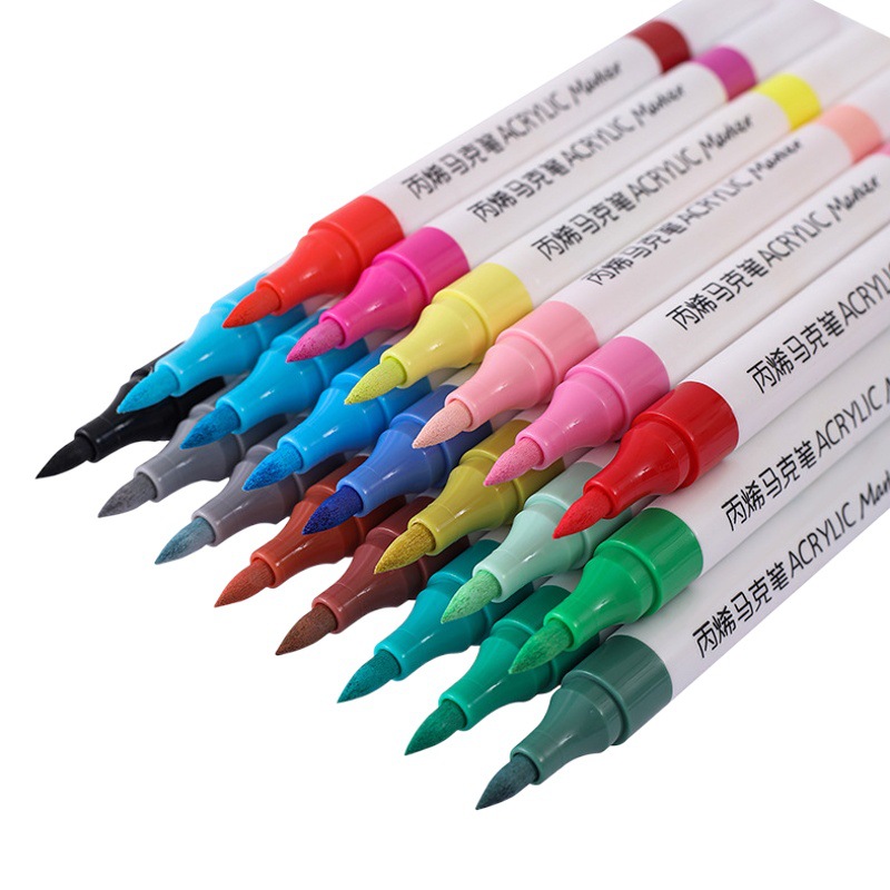 72-color acrylic marker soft-headed double-headed children's painting acrylic pigment pen student graffiti laminated watercolor pen