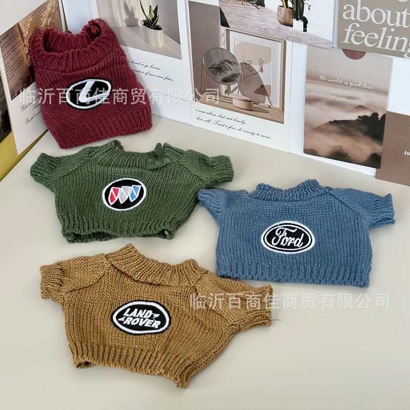 泰迪熊公仔车标衣服小熊毛衣棉花娃娃玩偶替换服装套装玩具配件|undefined