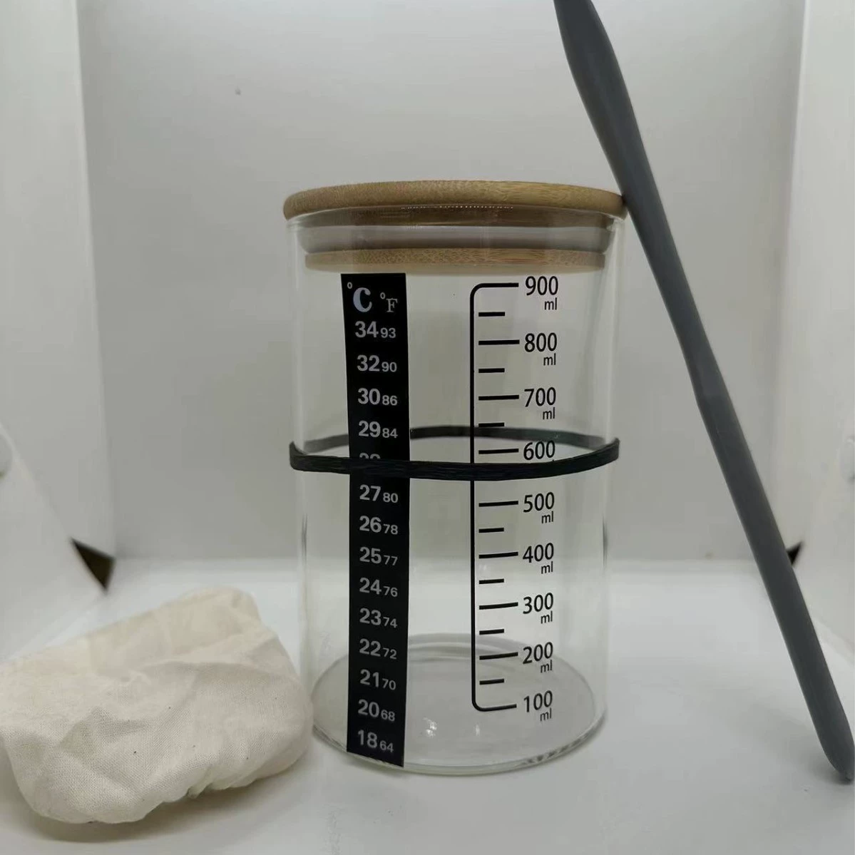 Преобразователь боросиликатный 32oz кислый хлеб прозрачная чашка Петри для дрожжей cross-border ферментированный тесто хлеб набор для выпечки герметичная банка