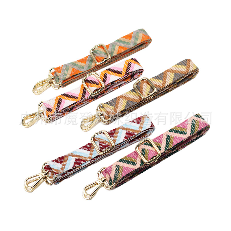 Fábrica de bordado Jacquard personalizado correa de hombro ajustable correa de extensión cualquier correa de hombro se puede personalizar para dibujar el lote