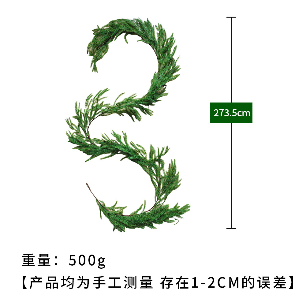 Transfronterizo amazónica imitación aguja de pino caña decoración navideña cipred pino zorro puerta colgante guirnaldas colgando pared