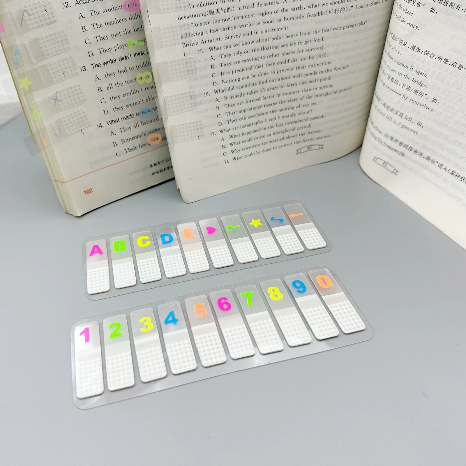 В наличии Простая Студенческая наклейка с этикеткой Цветная флуоресцентная прозрачная наклейка Post-It Чтение Классификация Индекс Наклейка Креативная Закладка