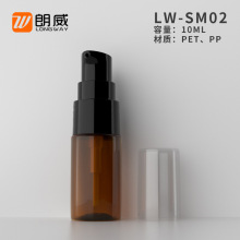 厂家直供10ml平肩鸟嘴瓶粉泵瓶子塑料瓶PET透明瓶分装瓶包材批发