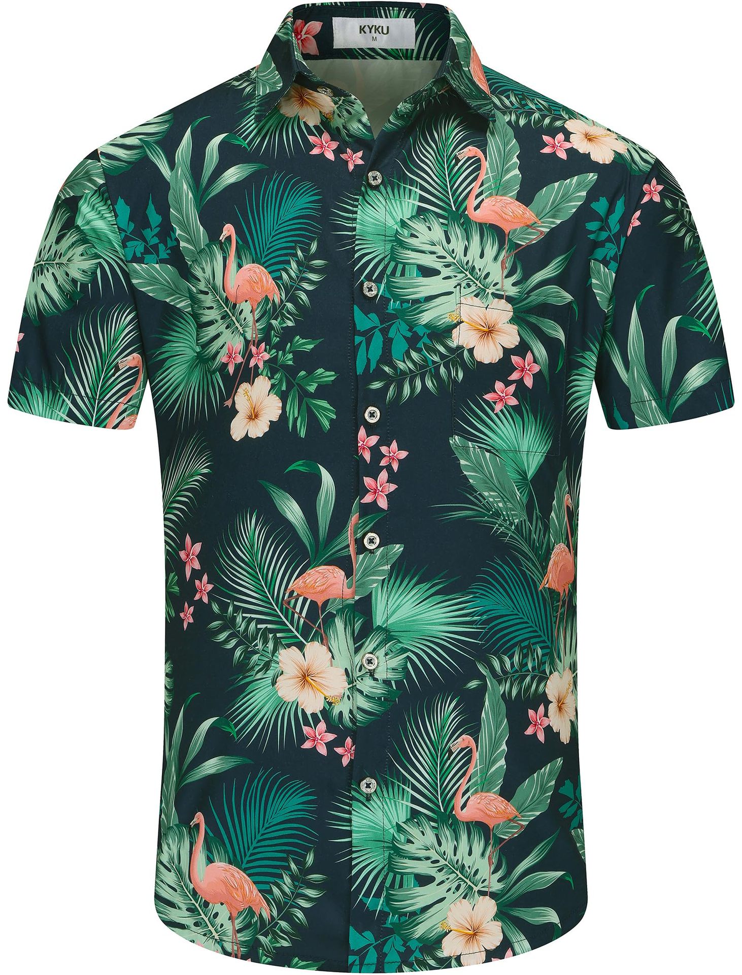 2023 nuevos hombres Hawaii europeo y americano ropa de los hombres impresión 3D del comercio exterior los hombres manga corta floja delgada camisa casual