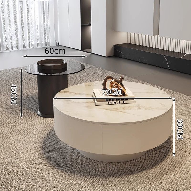 2025m 흰색 캐비닛: 생선 배 흰색 광택 표면 70+60 회색 측면 테이블