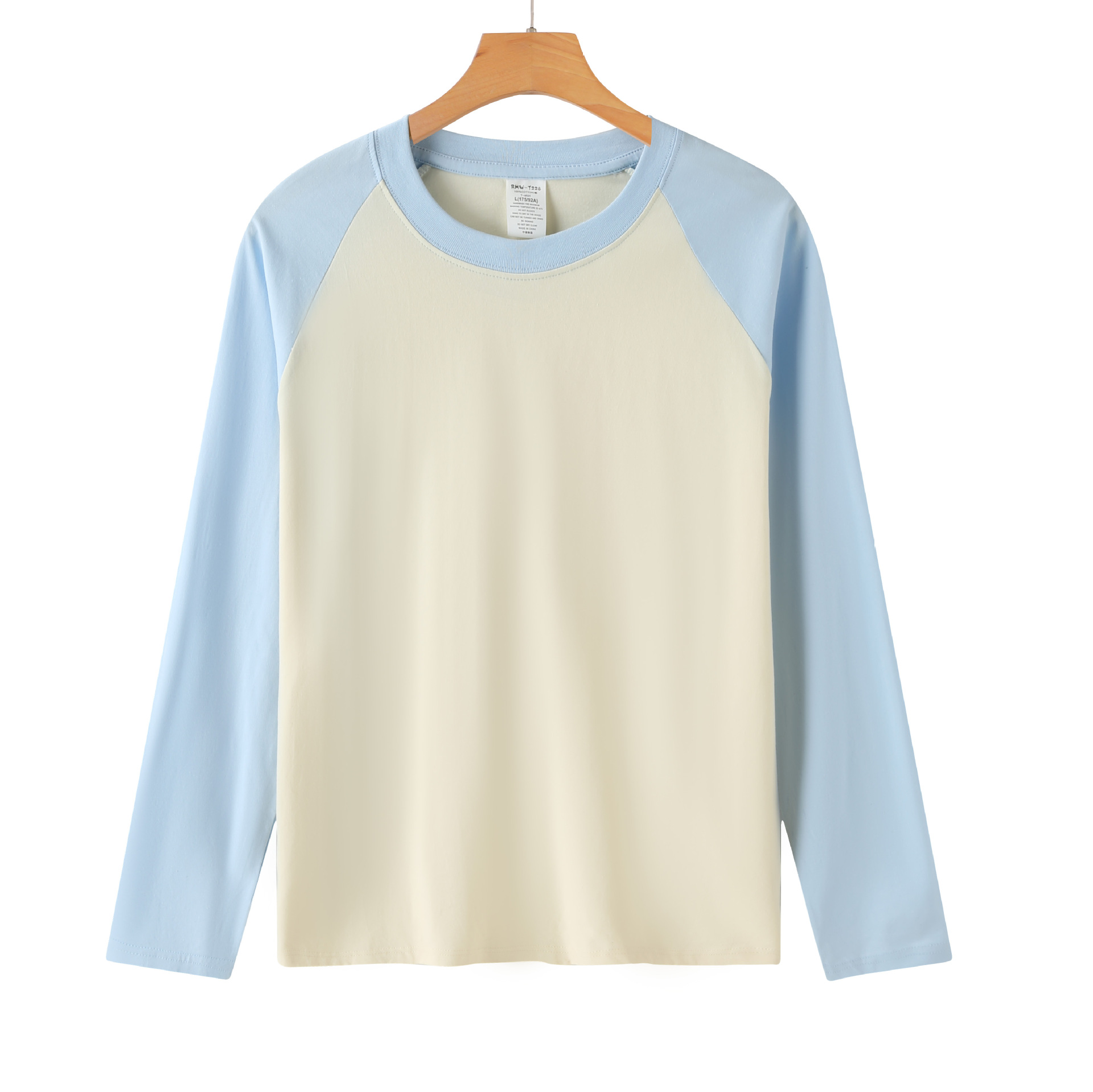 220g Long Sleeve light blue Spelling Apricot