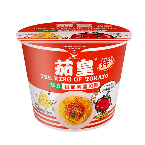 Uni-President Eggplant Xinjiang Tomato Egg Noodles 120g Instant Bucket Noodles Instant Noodles Non-fried Instant Noodles