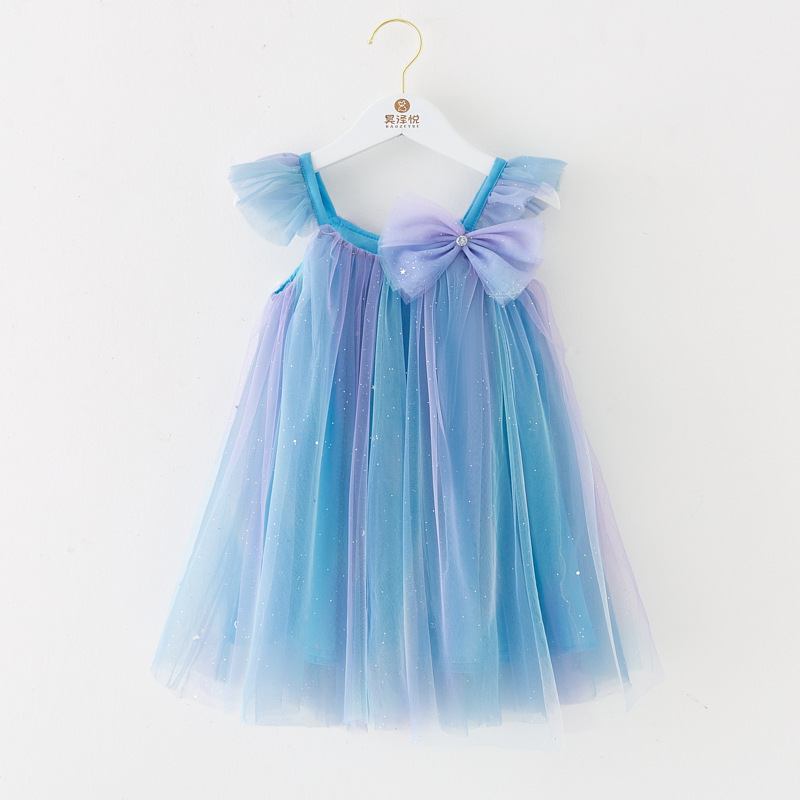 Arco de las niñas accesorios para el cabello vestido de malla nuevo vestido de la etapa de los niños niña de las flores vestido de princesa vestido de lentejuelas arco iris