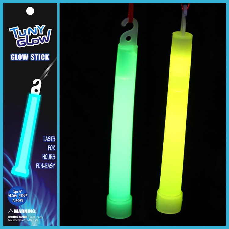 6inch Premium Fluorescent Emergency Survival Stick Outdoor Lighting Survival Luminous Stick with Hook Signal Stick Manufacturer