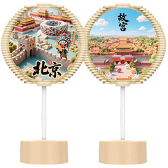 双面故宫斐波那契螺旋转树创意棒棒糖螺旋树城市旅游景点哪吒摆件