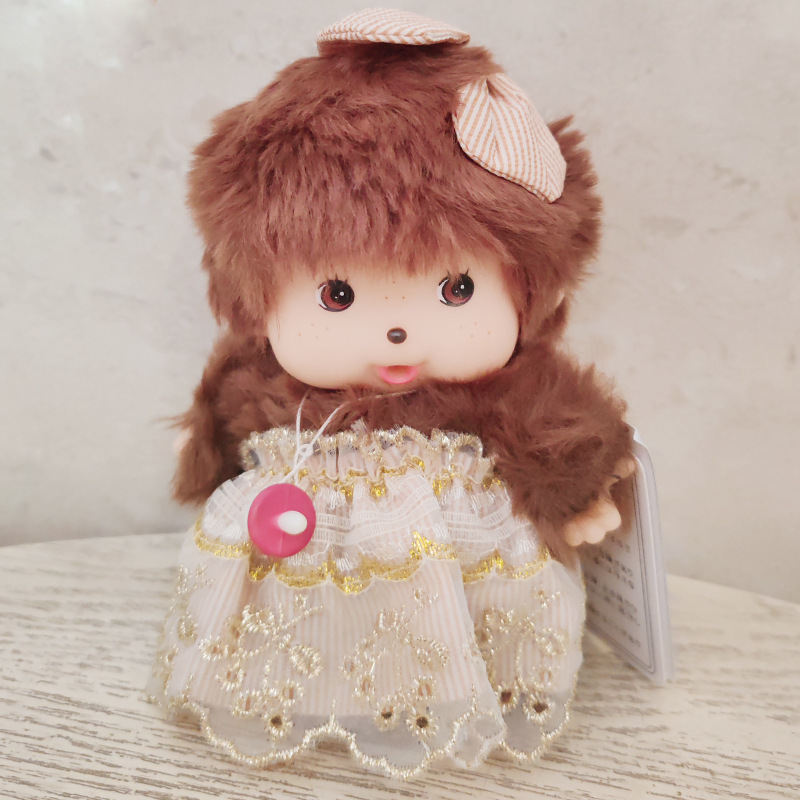 Monchic mengqiqi15CM pequeño vestido muñeca de felpa colgante bolso colgante producto transfronterizo buen producto nuevo producto
