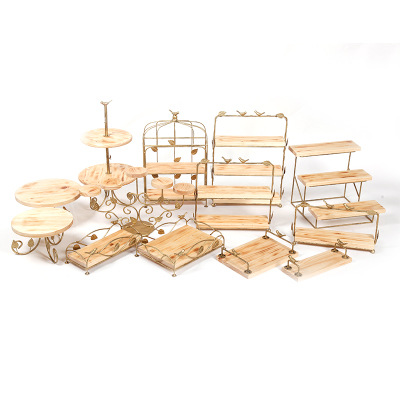 Postre de madera decoración de la Mesa traje de madera maciza de múltiples capas soporte de la torta soporte decoración de la boda apoyos bosque decoración mesa