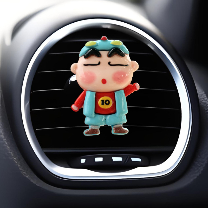 Vehículo de ventilación pequeña cabeza grande pequeña nueva fragancia perfumes de automóviles dibujos animados adornos artículos de decoración artículos de automóviles