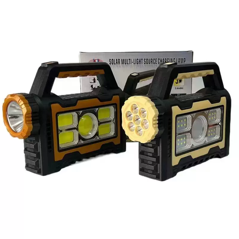 应急夜钓手电筒巡逻探照灯户外远射led充电灯长续航露营手提灯