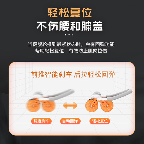 Home Abdominal Roller with Automatic Rebound, Forearm Plank Support, Plank Muscle Contraction Trainer, Fitness Equipment