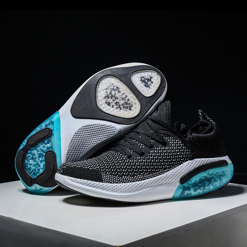 Maratón de explosión transfronteriza para hombres y mujeres zapatos de corrida de partículas de amortiguación de palma completa zapatos de corrida de moda transpirables