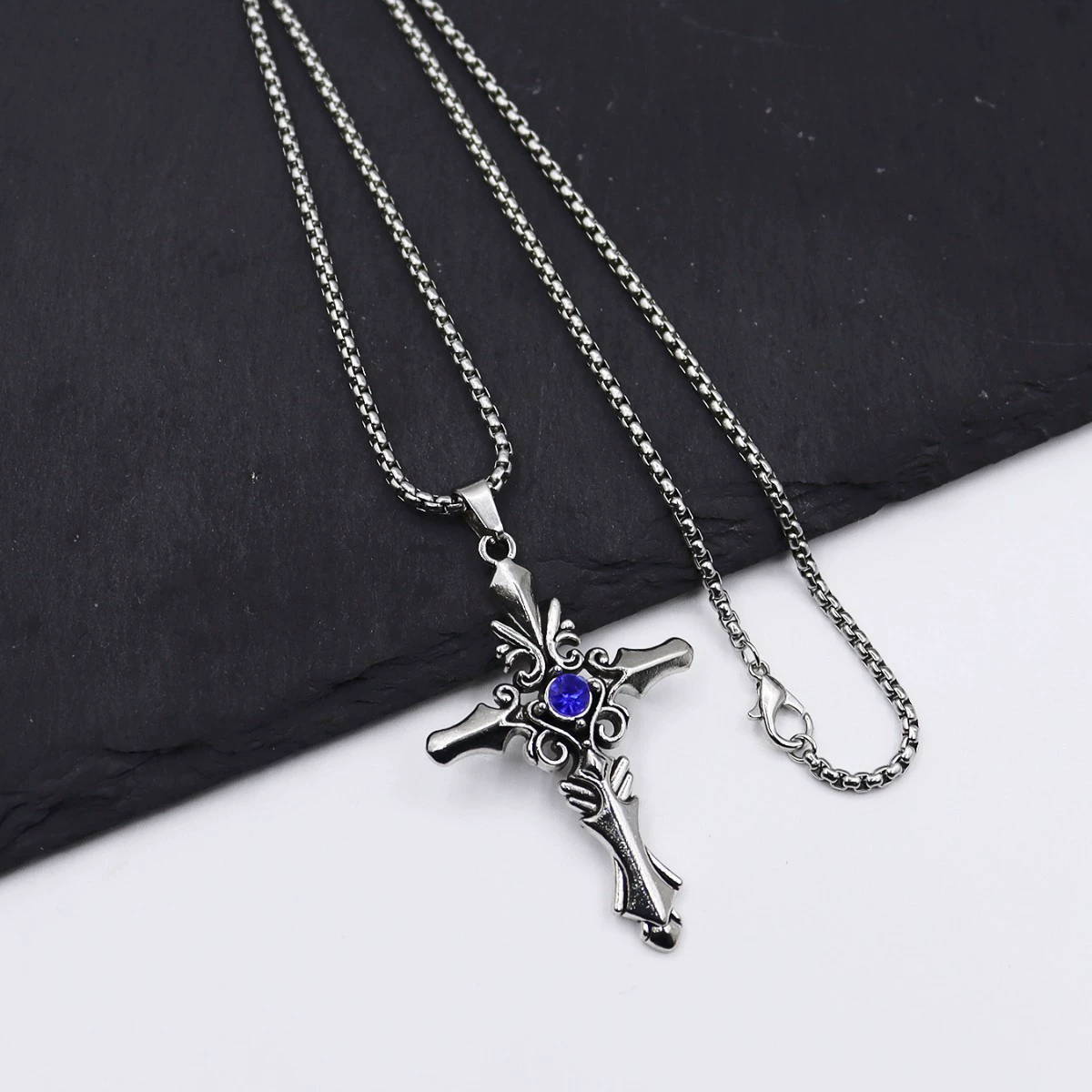 Necklace stainless steel, retro fashionable pendant hip-hop style for men and women