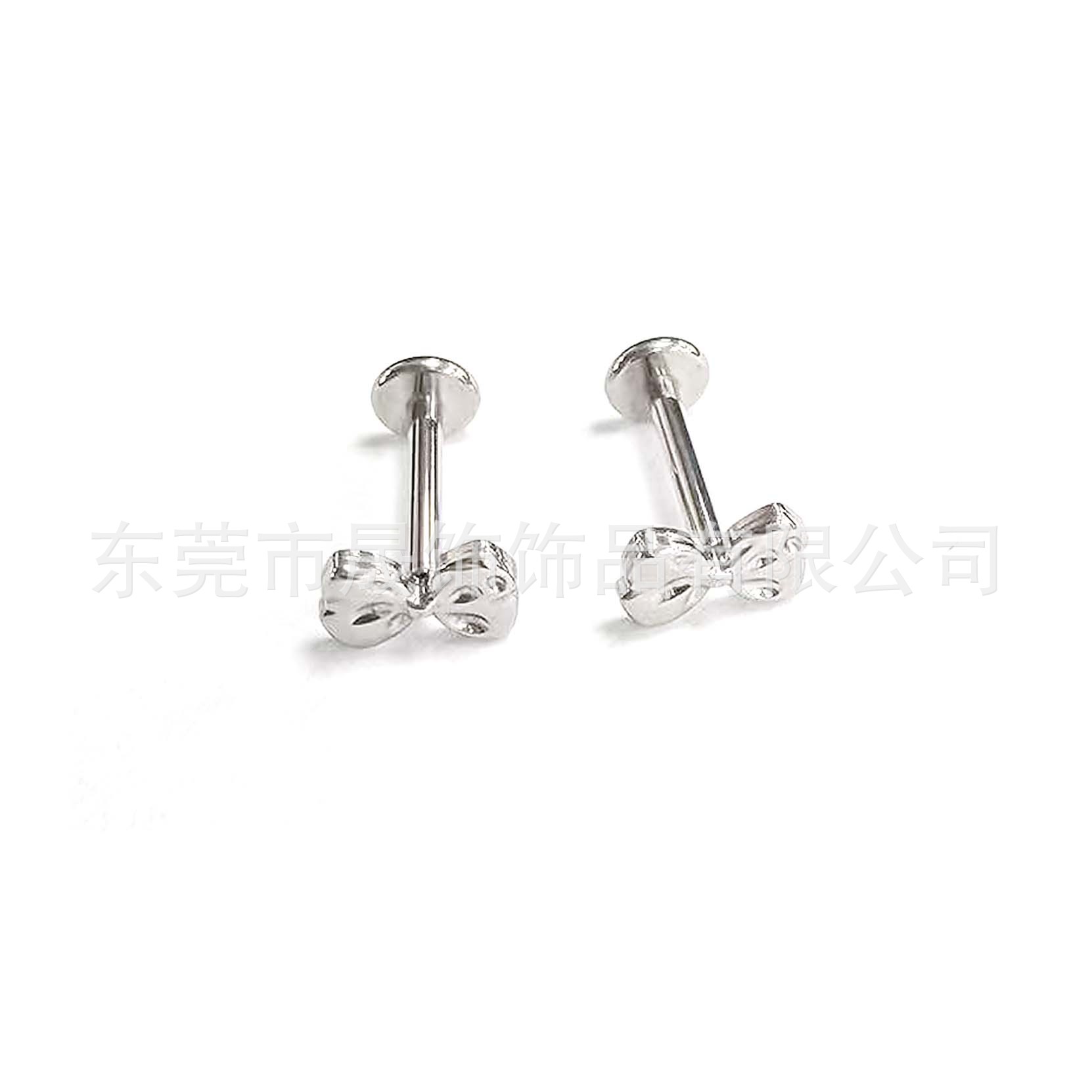 F136 Titanium Alloy 可爱 Butterfly 结 Ear Stud Helix Cartilage Stud G23 Titanium Internal Thread Labret Stud 人体 Piercing Jewelry