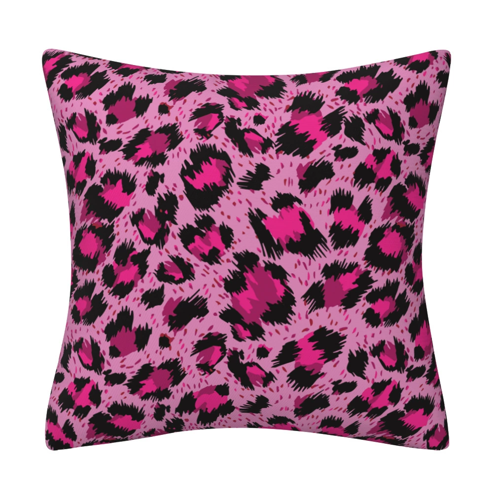 Abstract leopard pattern short plush pillow sleeve home decoration pillow sleeve living room sofa back pillow pillow cushion cover
