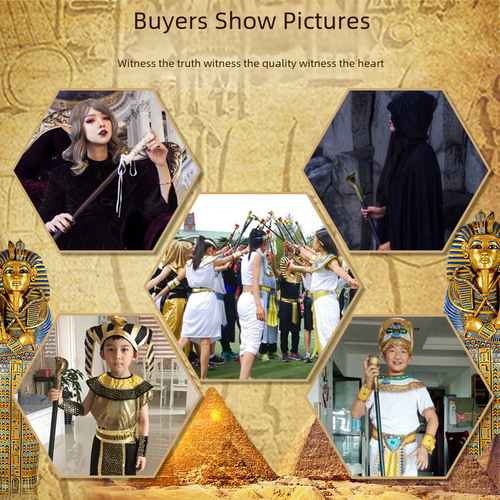 Halloween cosplay staff props Egyptian pharaoh snake head staff performance king magician staff thick tube