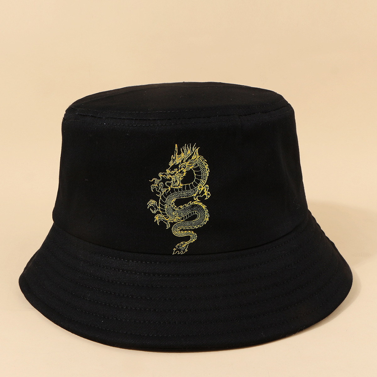 Unisex Simple Style Dragon Sewing Wide Eaves Bucket Hat display picture 14