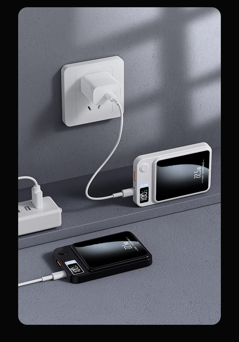 Grenzüberschreitende magnetische drahtlose Schnelllade-Powerbank Magsafe 10000mAh Superschnellladung mobile Stromversorgung mit Logo