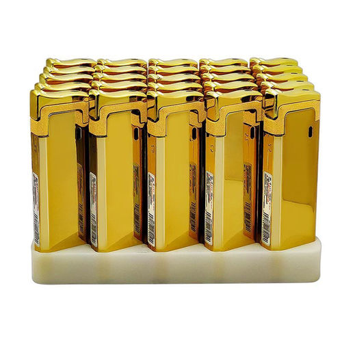 Custom Made Jin Bohong Metal Straight Flush Windproof Lighter Advertising Printing High-End Durable Inflatable Manufacturer Wholesale