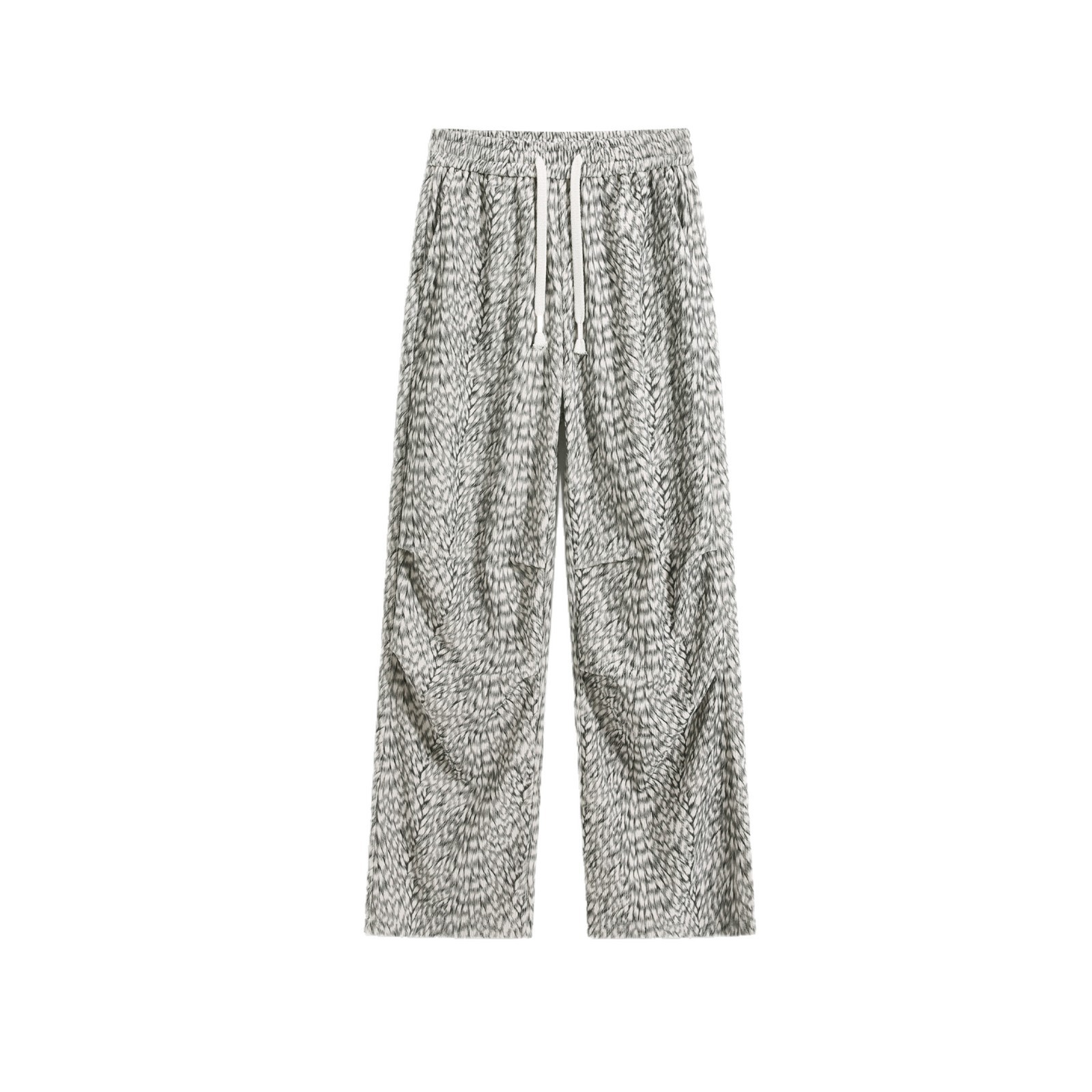 Pantalones con mecha de lámpara para hombres de otoño y invierno marca de moda pantalones largos largos sueltos de invierno de lana gruesa pantalones casuales recto para hombres