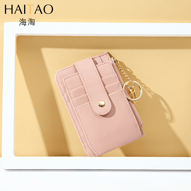 Nuevo titular de la tarjeta Haitao titular del certificado titular de la tarjeta de gran capacidad titular de la tarjeta de control de acceso simple ultrafino de color sólido titular de la tarjeta pequeña