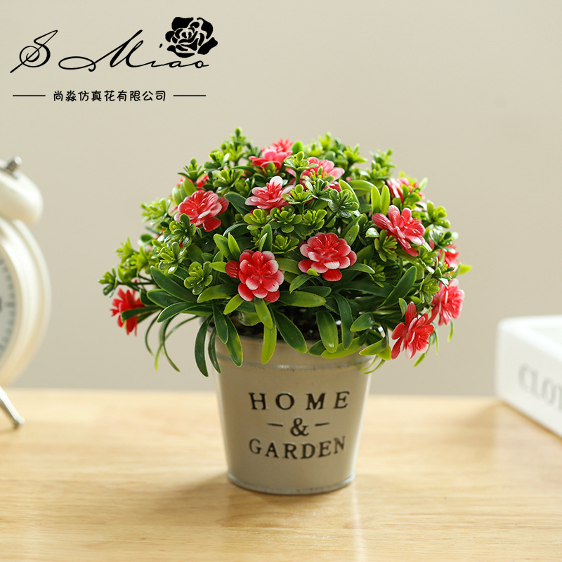 Nueva planta verde artificial Bola de paja bonsai flor artificial bonsai suministro directo de fábrica decoración de interior decoración entrega de una sola pieza