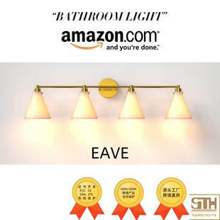 Foreign Trade Amazon Led Mirror Headlight Modern Simple European Standard Cross-Border Makeup Bathroom Bathroom Cabinet Light Manufacturer