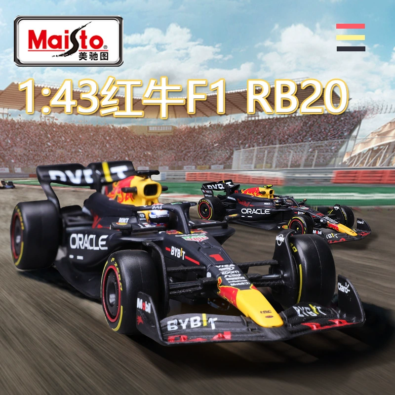 Модель гоночного автомобиля Red Bull RB20 F1 в масштабе 1:43, из сплава, 2024 года, декоративная игрушечная модель