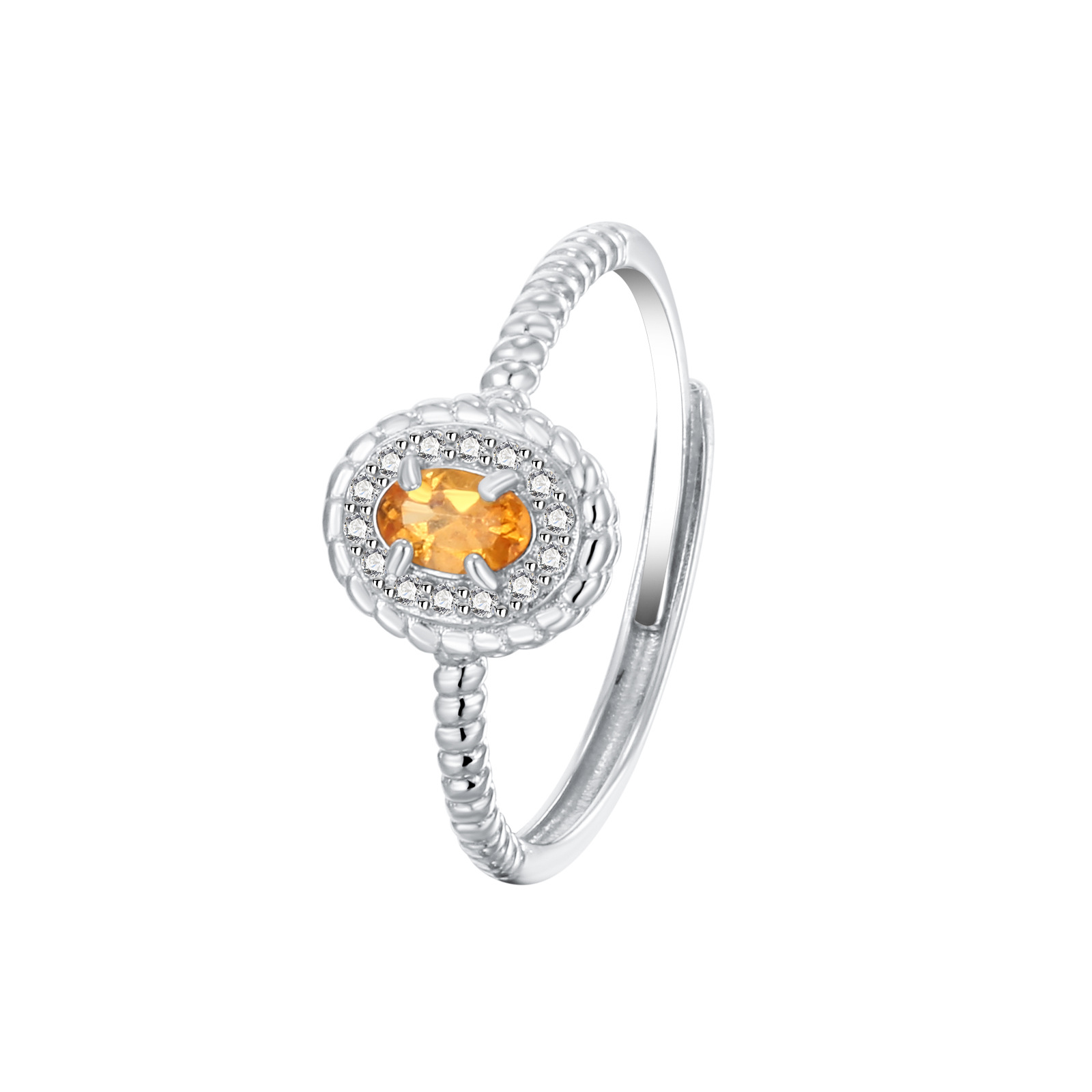 Anillo de piedra de Fanta natural exquisito retro francés femenino s925 diseño de nicho de plata de ley anillo de sensación de lujo ligero