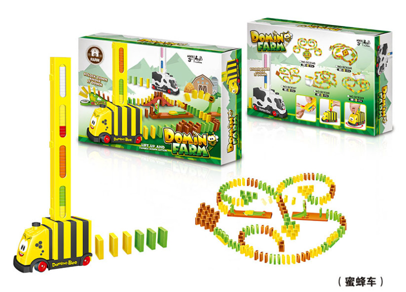 전기 도미노 꿀벌 자동차 새총 세트