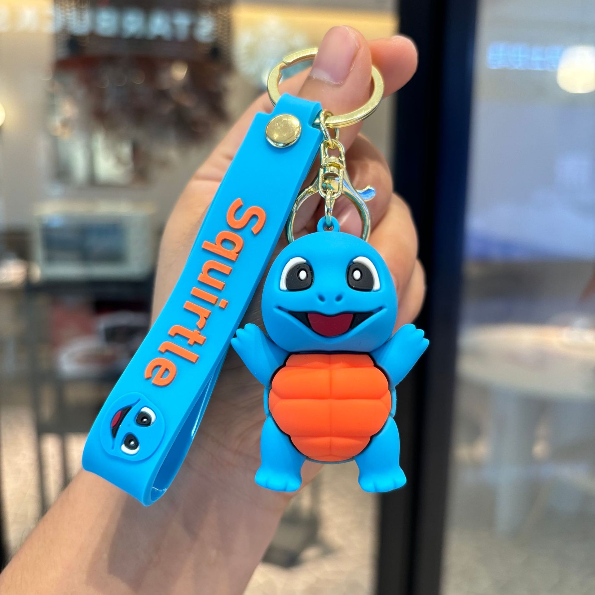 Caricatura Jenny tortuga llavero muñeca PVC goteo adorable colgante llavero pequeño accesorio de regalo