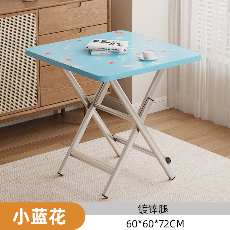 折りたたみテーブルとテーブルの四角いテーブルと家庭用の簡易食事テーブルと屋外には折りたたみテーブルと椅子の小型タイプの賃貸住宅があります。|undefined