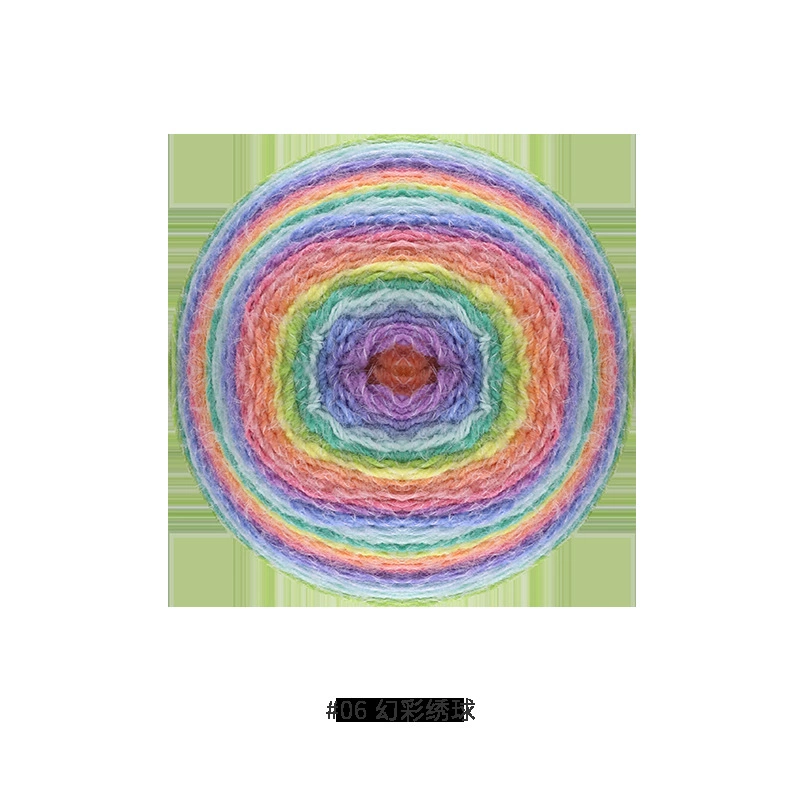 Gradient section-dyed wool yarn cake, 600 g, hand-knitting & crochet scarf thread
