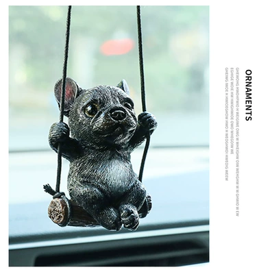 Car hanging mirror car pendant advanced - french-dou-black